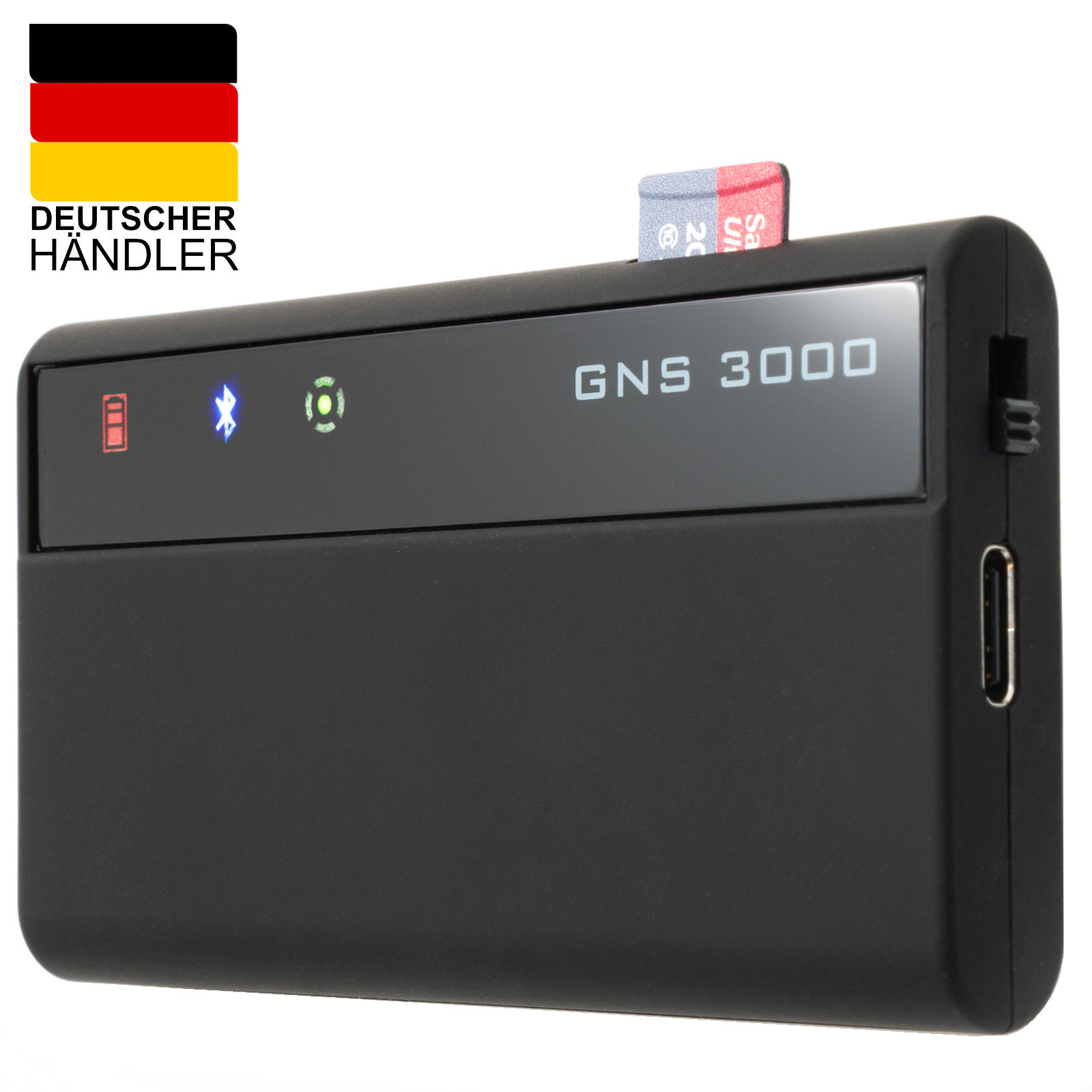 GNS 3000 Bluetooth Gps Galileo Glonass MFI iPhone iPad iPod Android Logger mit Micro-SD Slot