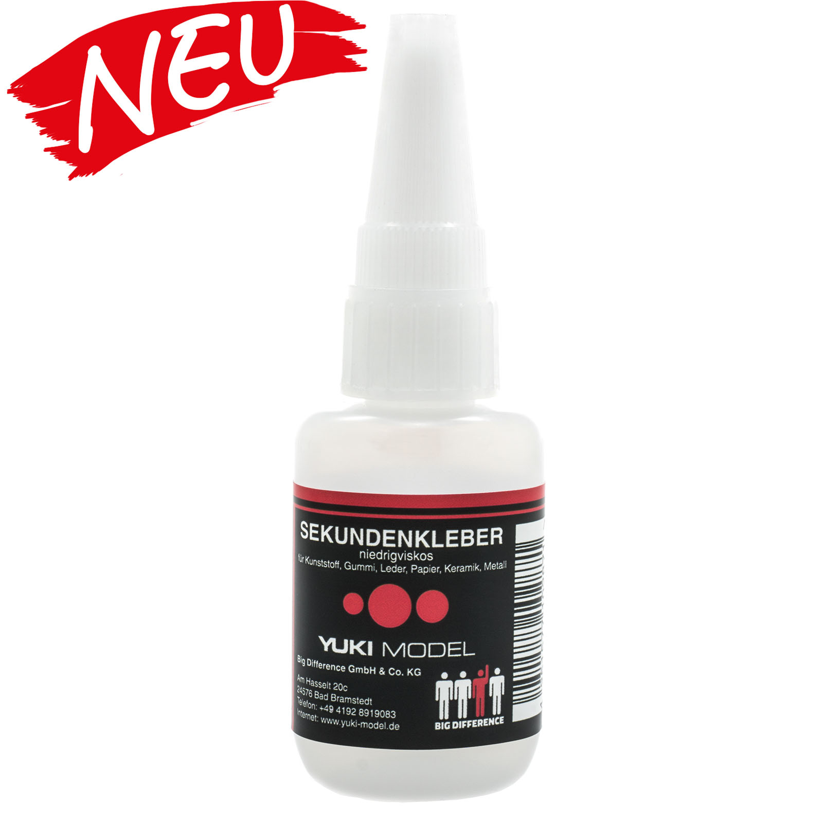 Sekundenkleber Cyanacrylat Superkleber 20g UV Protect Flasche dünnflüssig wasserfest schnell trocken