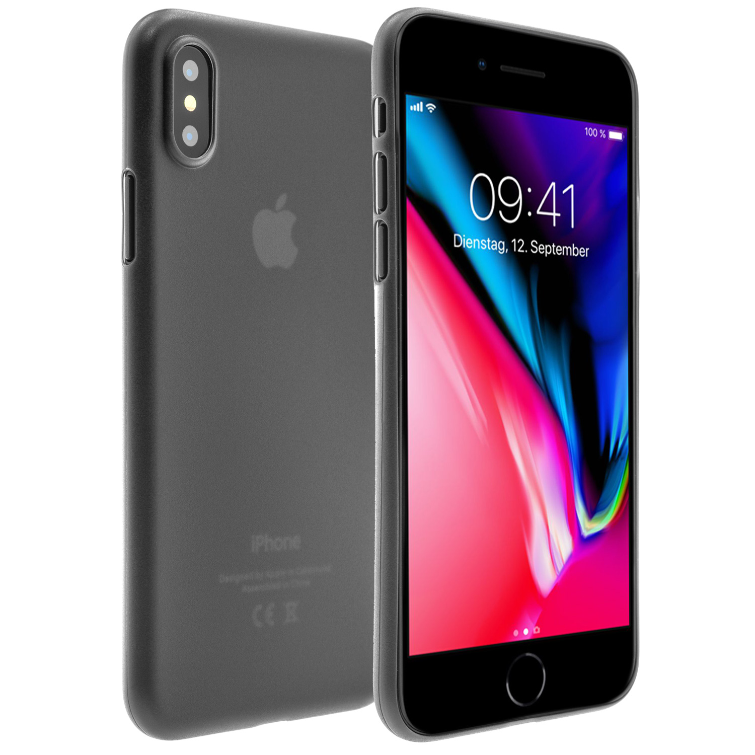 iPhone X dünne Kunststoff Schutzhülle - schwarz