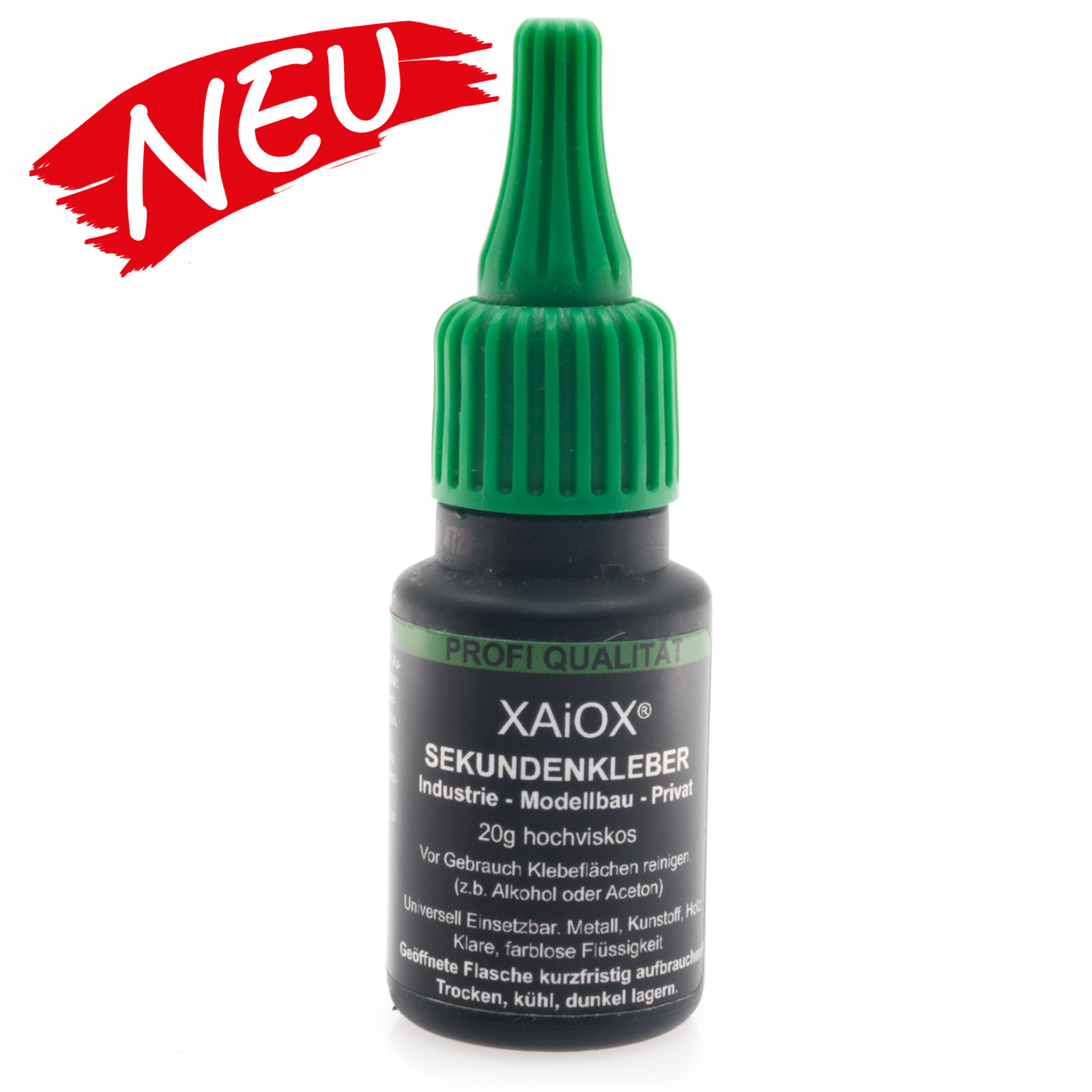 Sekundenkleber Cyanacrylat Superkleber 20g UV Protect Flasche dickflüssig wasserfest schnell trocken