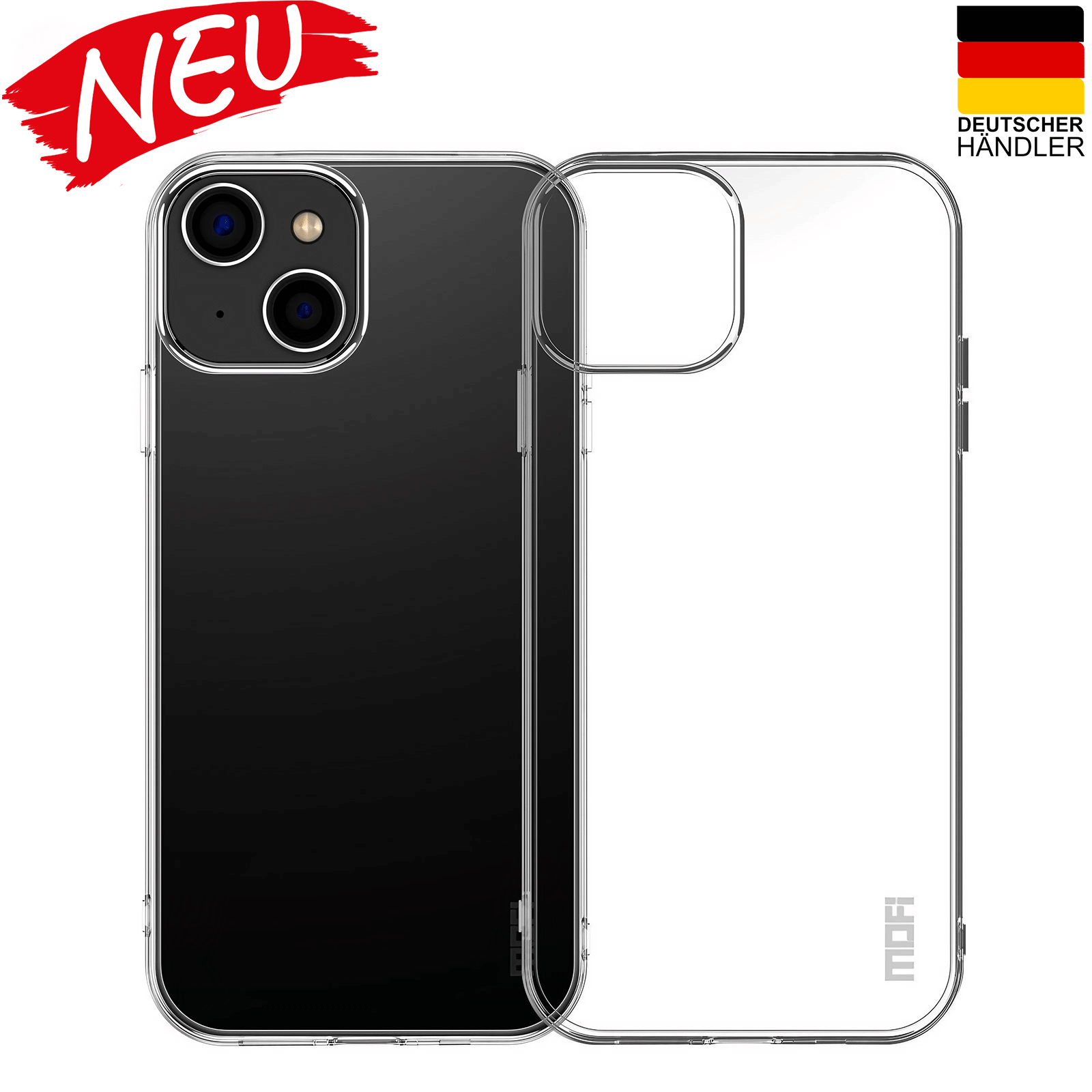 iPhone 15 Plus Hülle Silikon Schutzhülle TPU transparent ultra dünn MOFI