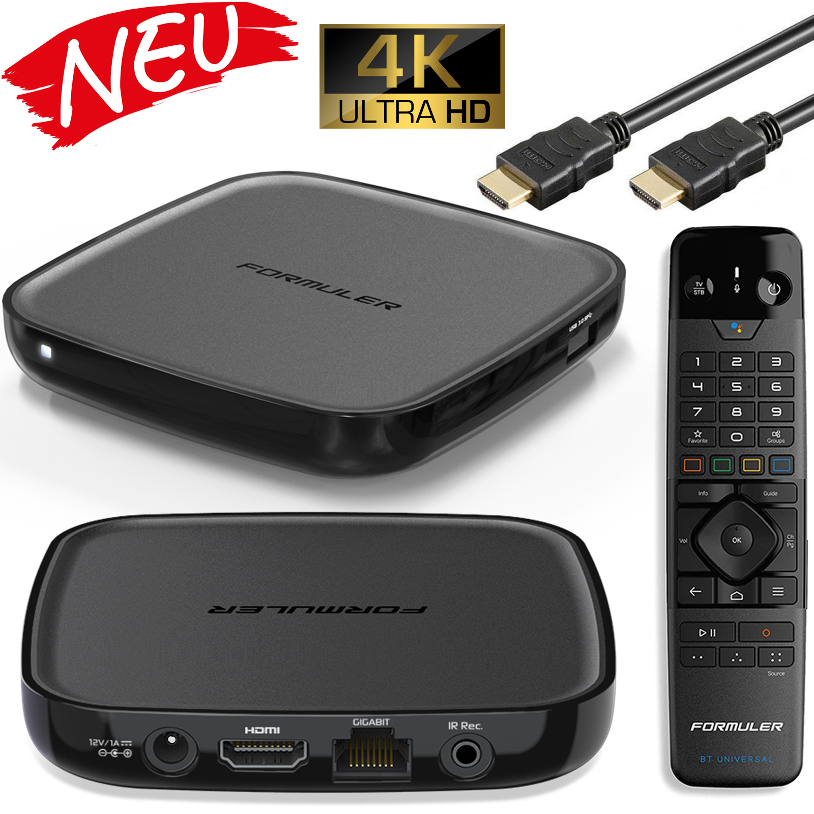 Formuler GTV 5G 4K IPTV Android 9 Player H.265 2GB RAM 16GB Flash WLAN 5GHz Wifi